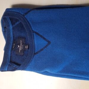 AMERICAN EAGLE Blue Pullover Blue/Navy Women Size S/P  Preppy Sporty Chic